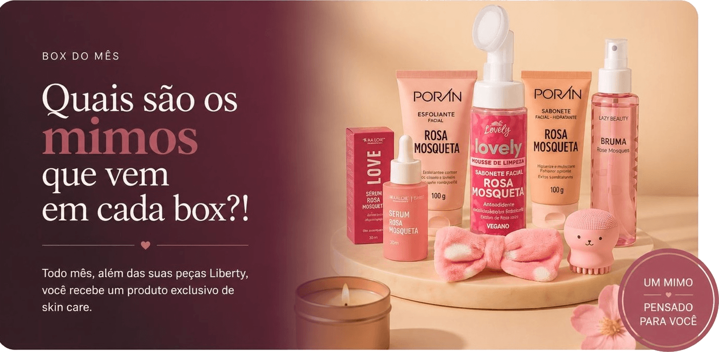 Box do mês — produtos exclusivos de skin care